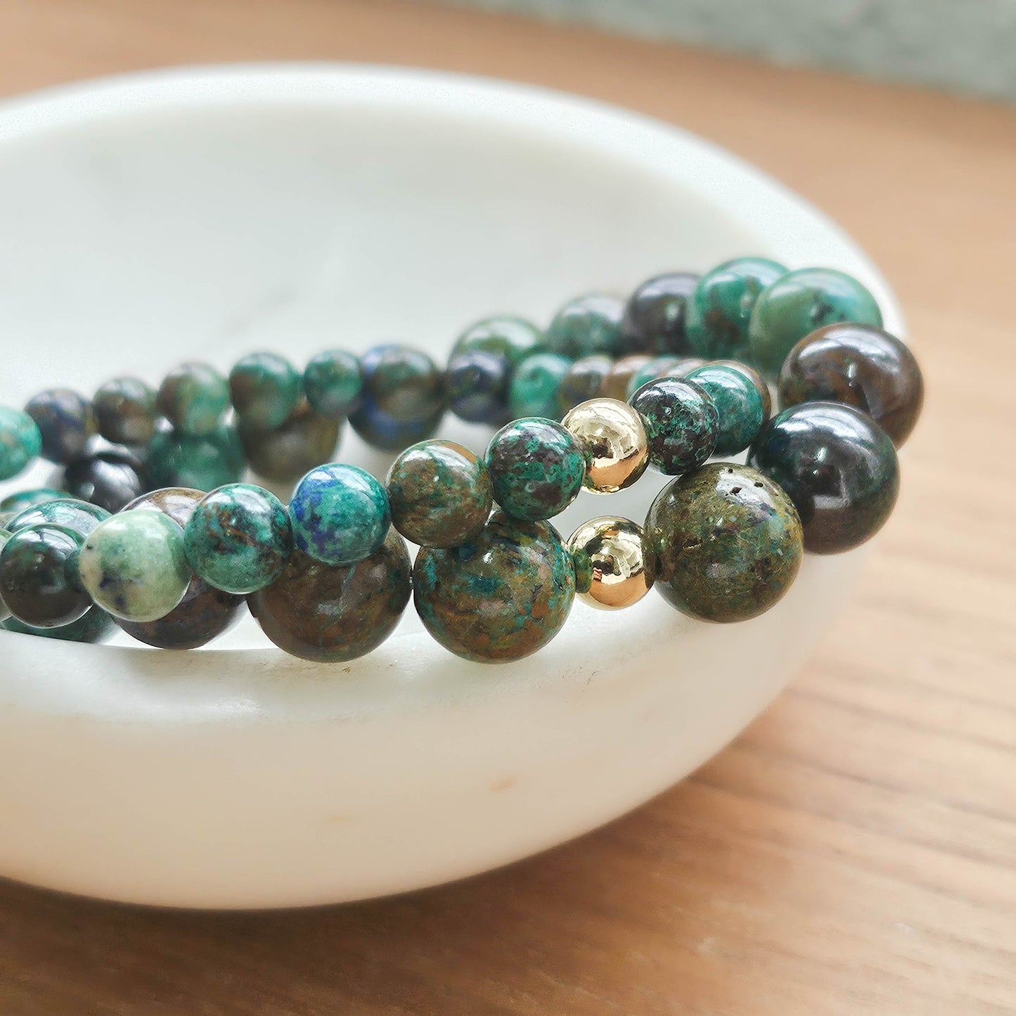 鳳凰石 Chrysocolla(6mm/10mm手鏈)