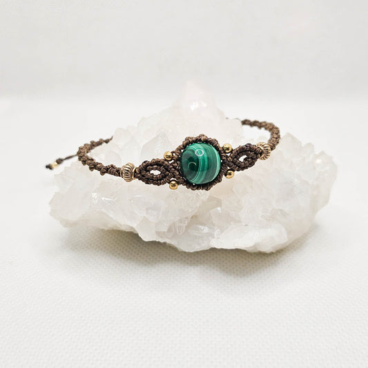 孔雀石 Malachite(圓珠/Macrame編織手繩)