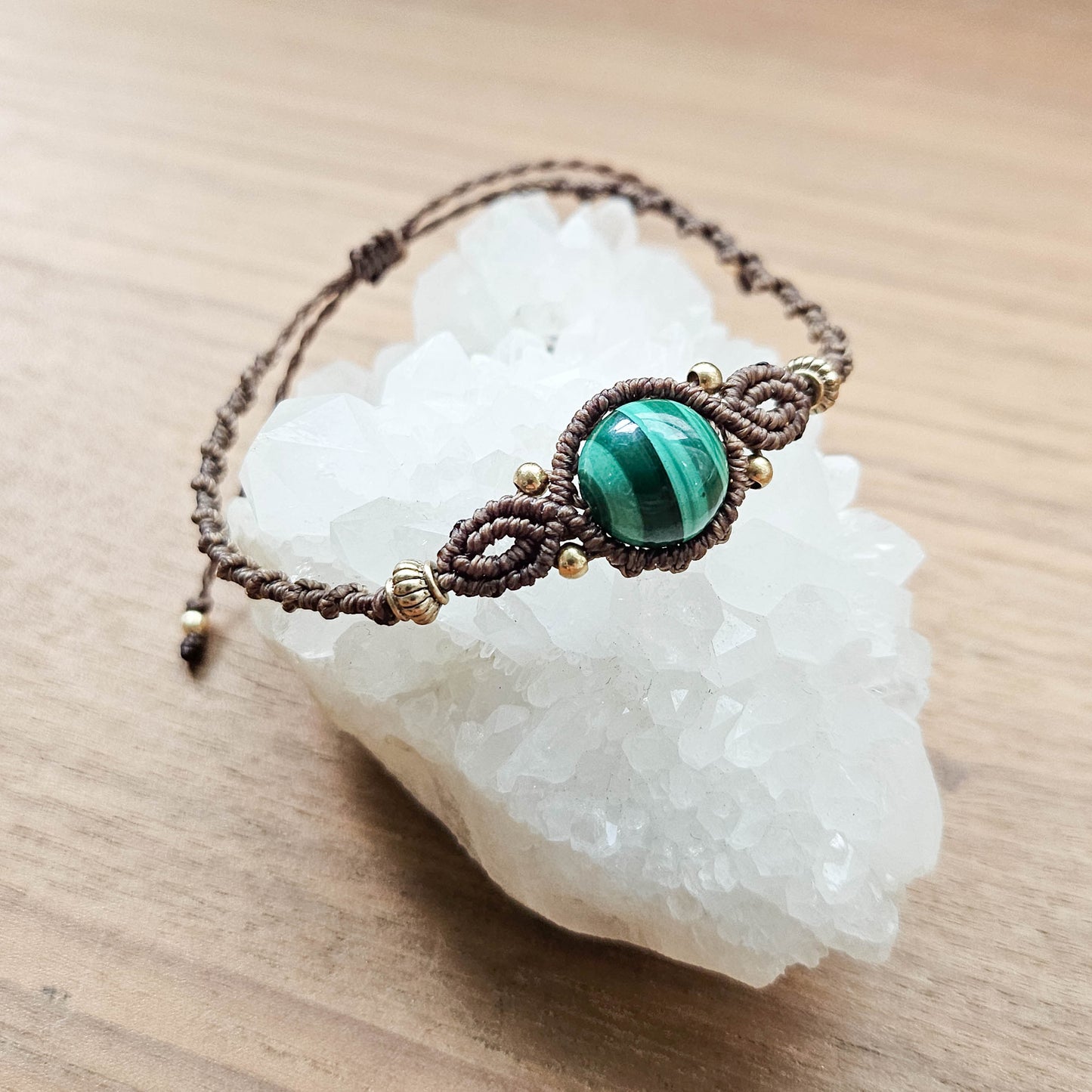 孔雀石 Malachite(圓珠/Macrame編織手繩)