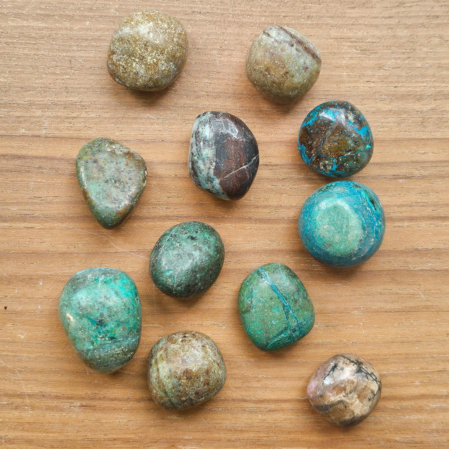[隨機出貨] 鳳凰石/矽孔雀石 Chrysocolla（滾石）