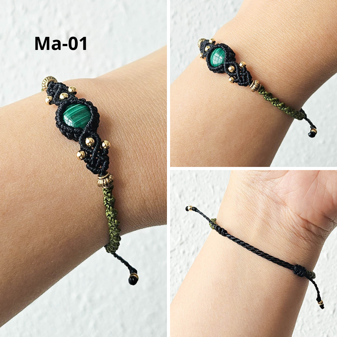 孔雀石 Malachite（手繩）[0504]