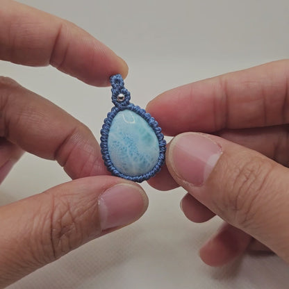 海紋石 Larimar（頸鏈）[0406-Lr03]